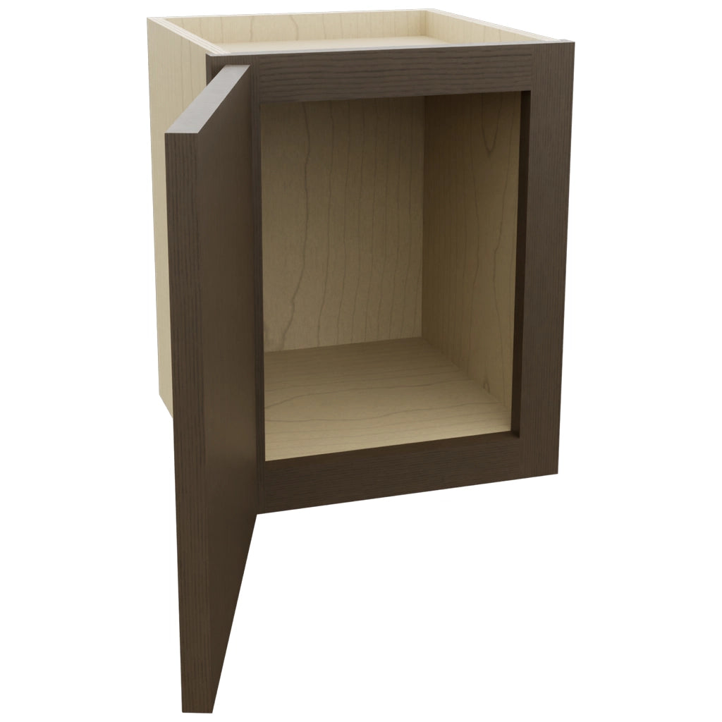 Fabuwood Luxe Canyon Oak W1215 Wall Standard Cabinet, Open View