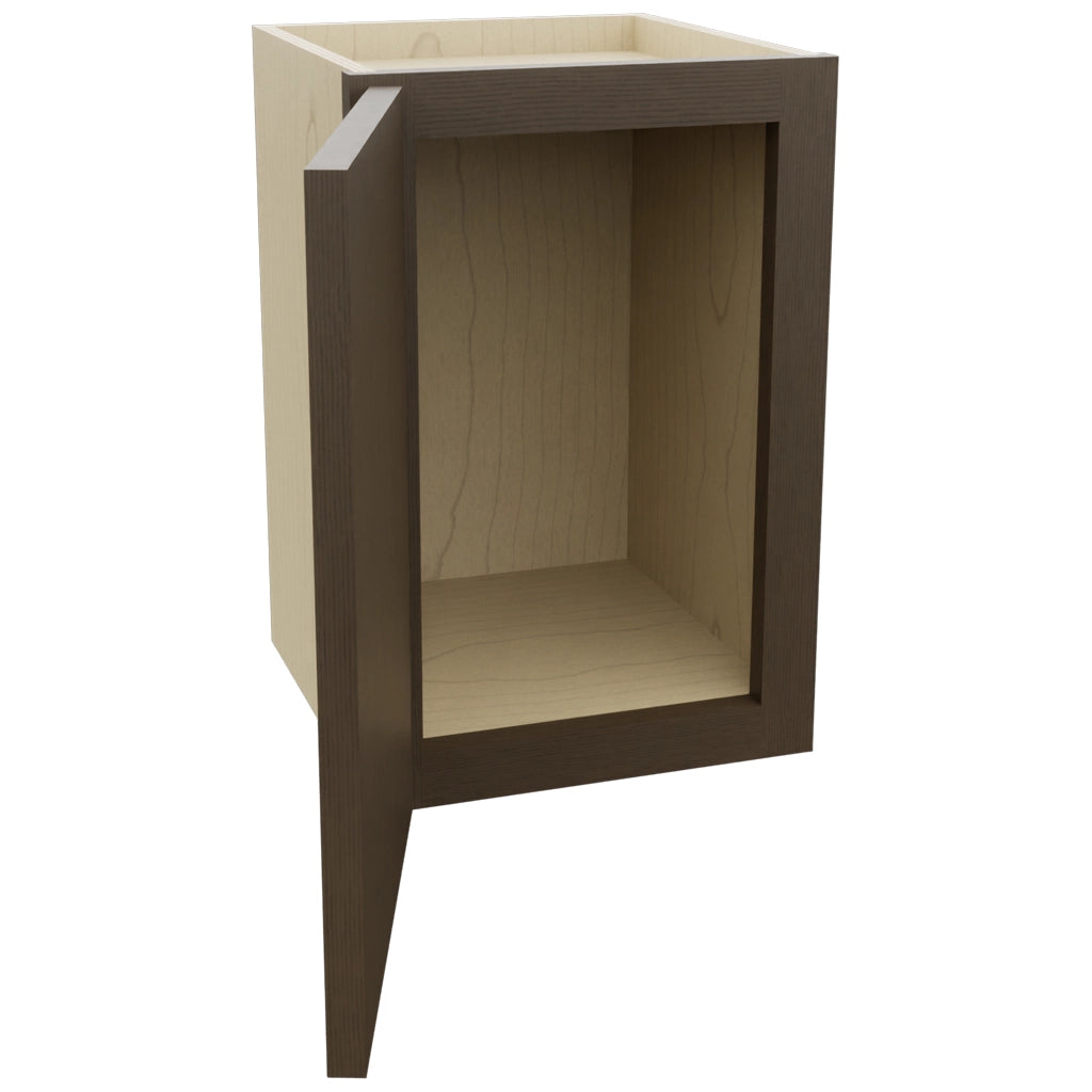 Fabuwood Luxe Canyon Oak W1218 Wall Standard Cabinet, Open View