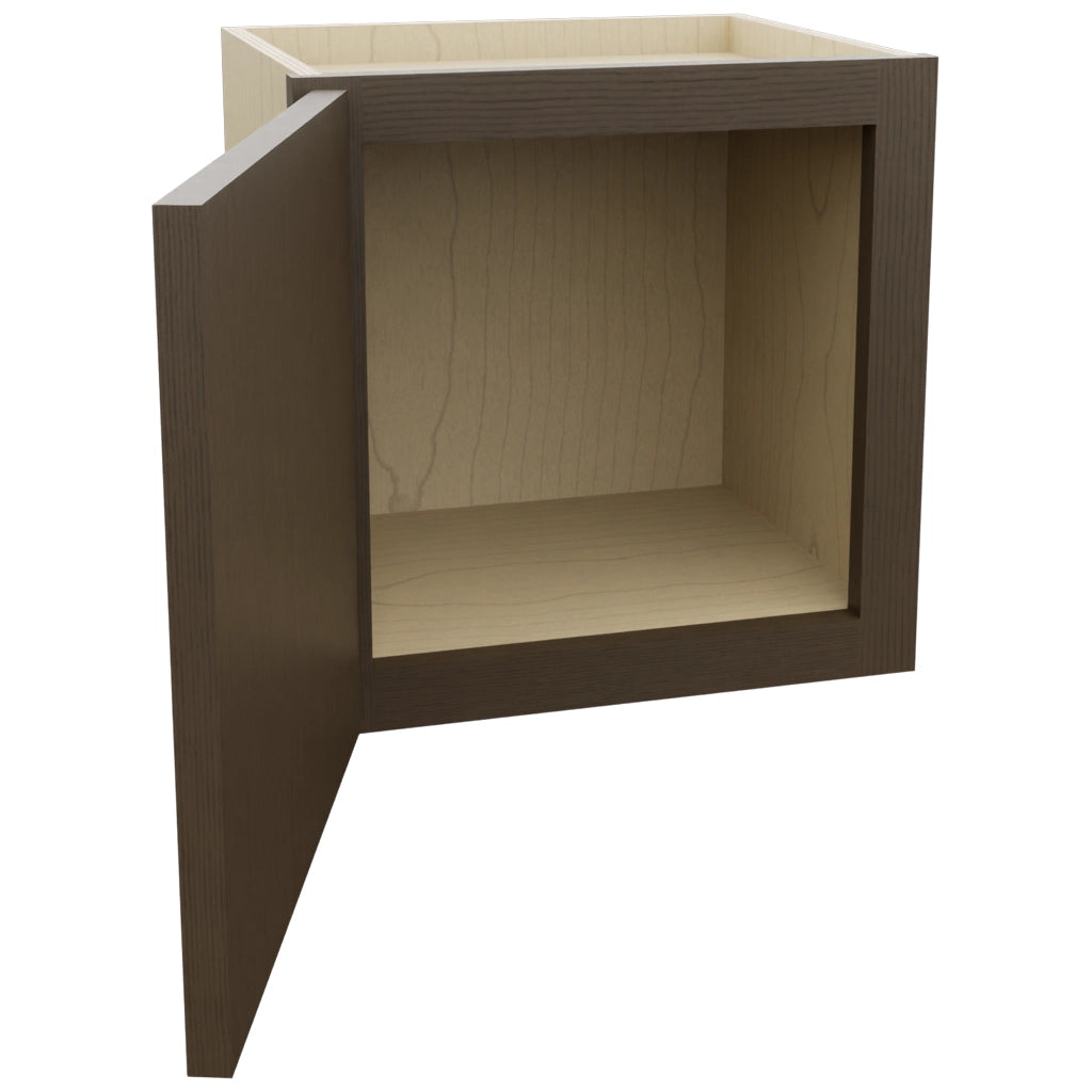 Fabuwood Luxe Canyon Oak W1515 Wall Standard Cabinet, Open View