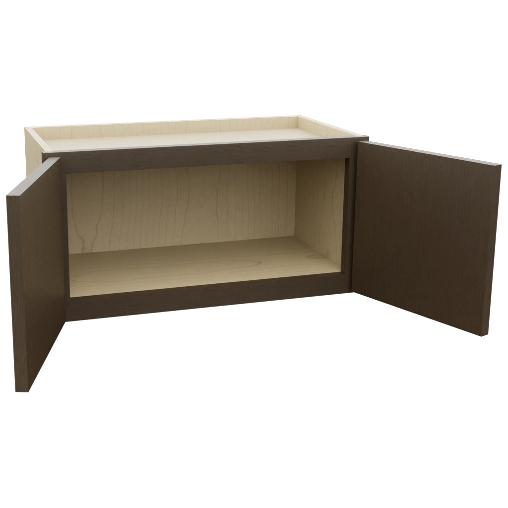 Fabuwood Luxe Canyon Oak W2412 Wall Standard Cabinet, Open View