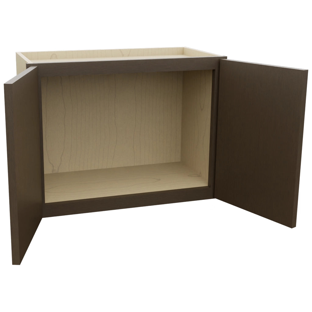 Fabuwood Luxe Canyon Oak W2418 Wall Standard Cabinet, Open View