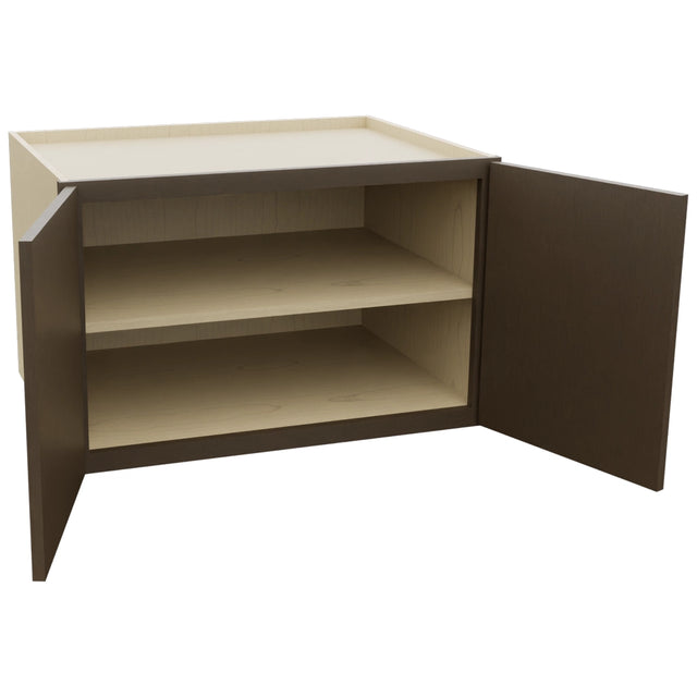 Fabuwood Luxe Canyon Oak W332124 Wall Deep Cabinet, Open View