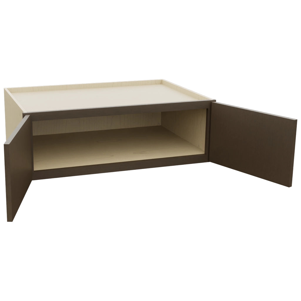 Fabuwood Luxe Canyon Oak W361224 Wall Deep Cabinet, Open View