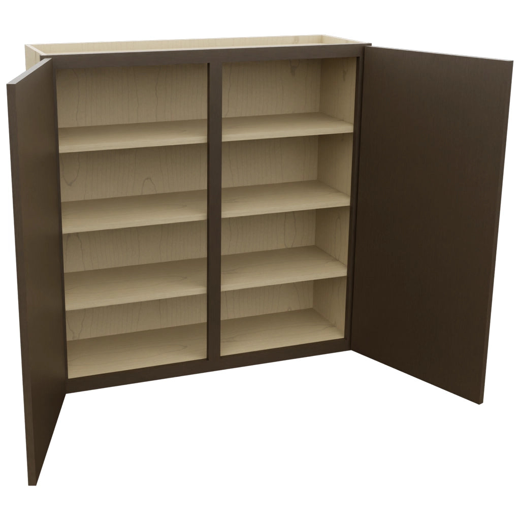 Fabuwood Luxe Canyon Oak W3939 Wall Standard Cabinet, Open View