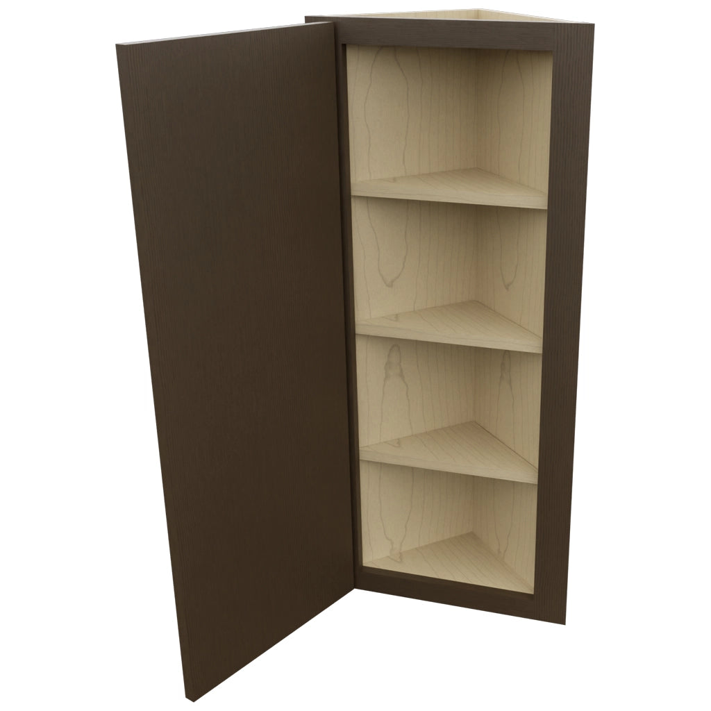Fabuwood Luxe Canyon Oak WAE1239 Wall Angle End Cabinet, Open View
