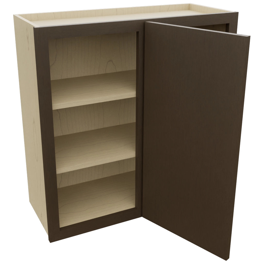 Fabuwood Luxe Canyon Oak WBC3030 Wall Corner Blind Cabinet, Open View