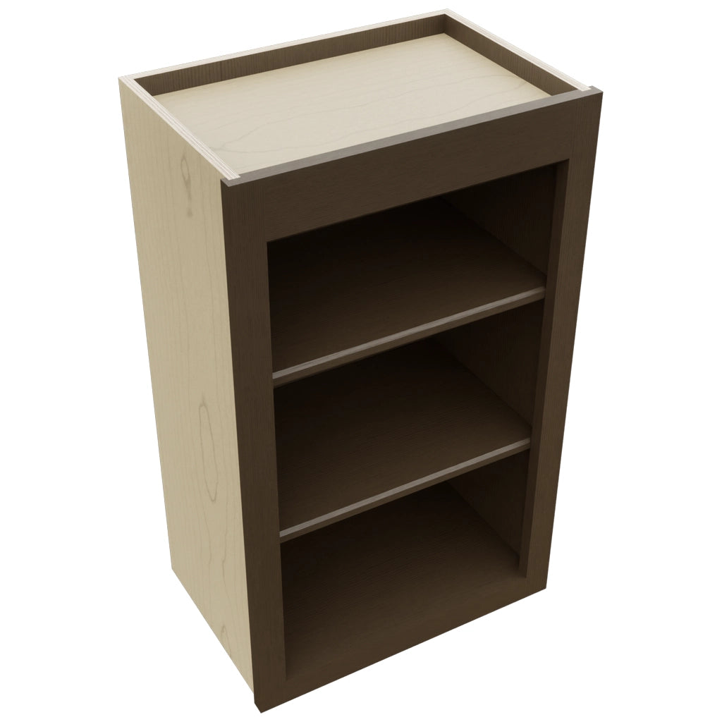 Fabuwood Luxe Canyon Oak WOS1830 Wall Open Shelf, Top View