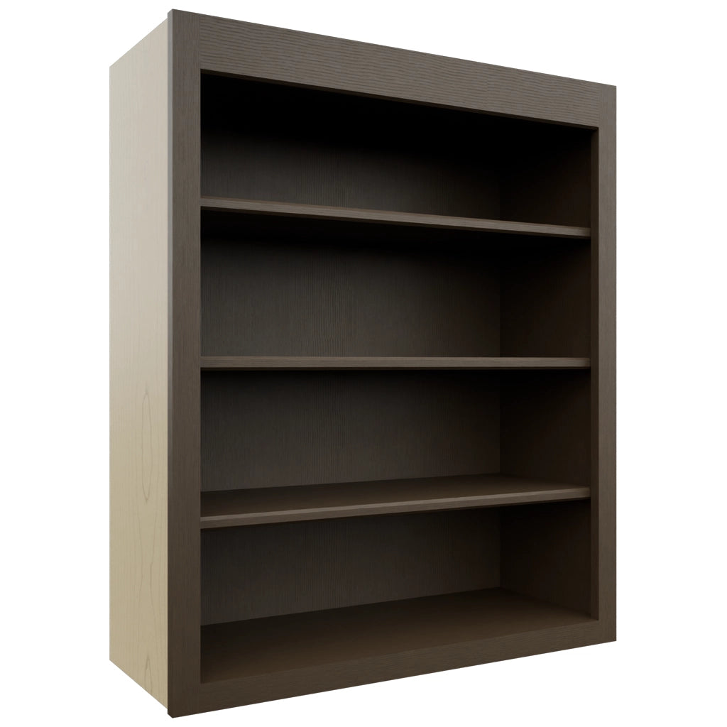Fabuwood Luxe Canyon Oak WOS3036 Wall Open Shelf, Front View
