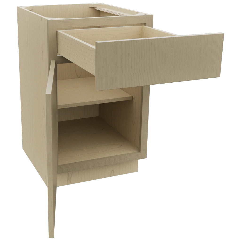 Fabuwood Luxe Desert Oak B21 Base Standard Cabinet, Open View