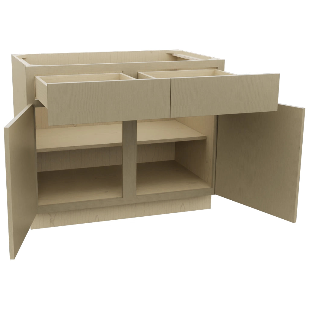 Fabuwood Luxe Desert Oak B42 Base Standard Cabinet, Open View
