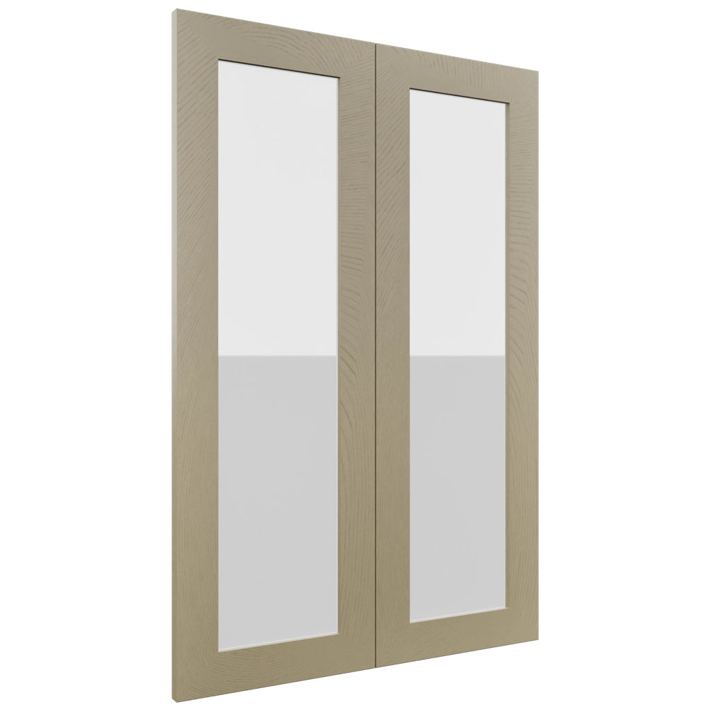 Fabuwood Luxe Desert Oak DS GDW2436 Wall Glass Door, Front View