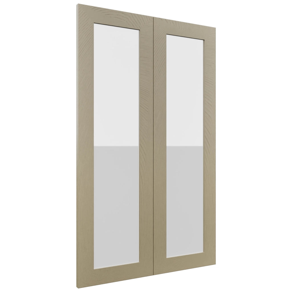 Fabuwood Luxe Desert Oak DS GDW2439 Wall Glass Door, Front View