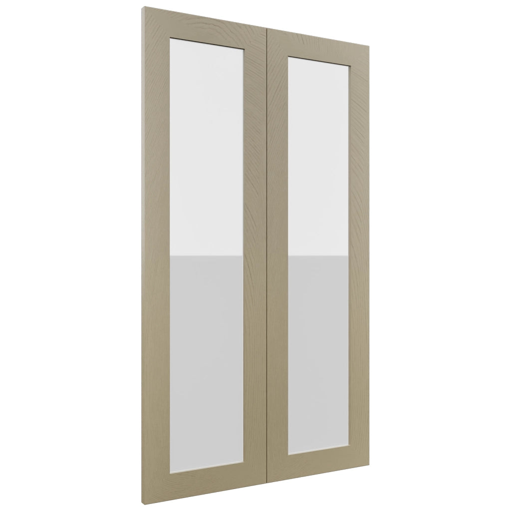 Fabuwood Luxe Desert Oak DS GDW2442 Wall Glass Door, Front View