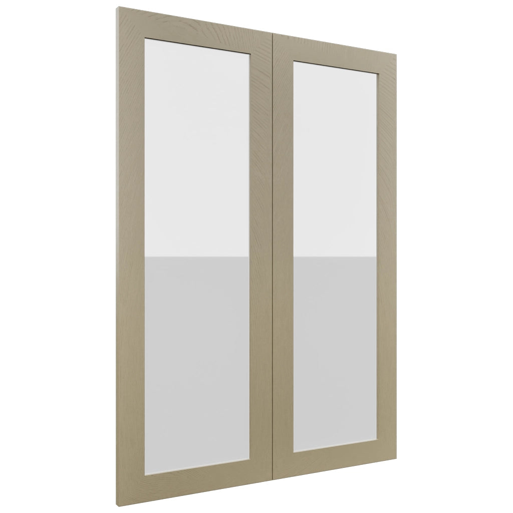 Fabuwood Luxe Desert Oak DS GDW3042 Wall Glass Door, Front View