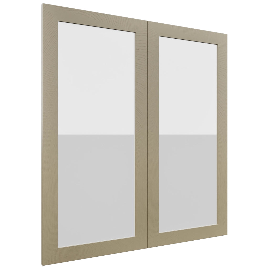 Fabuwood Luxe Desert Oak DS GDW3639 Wall Glass Door, Front View