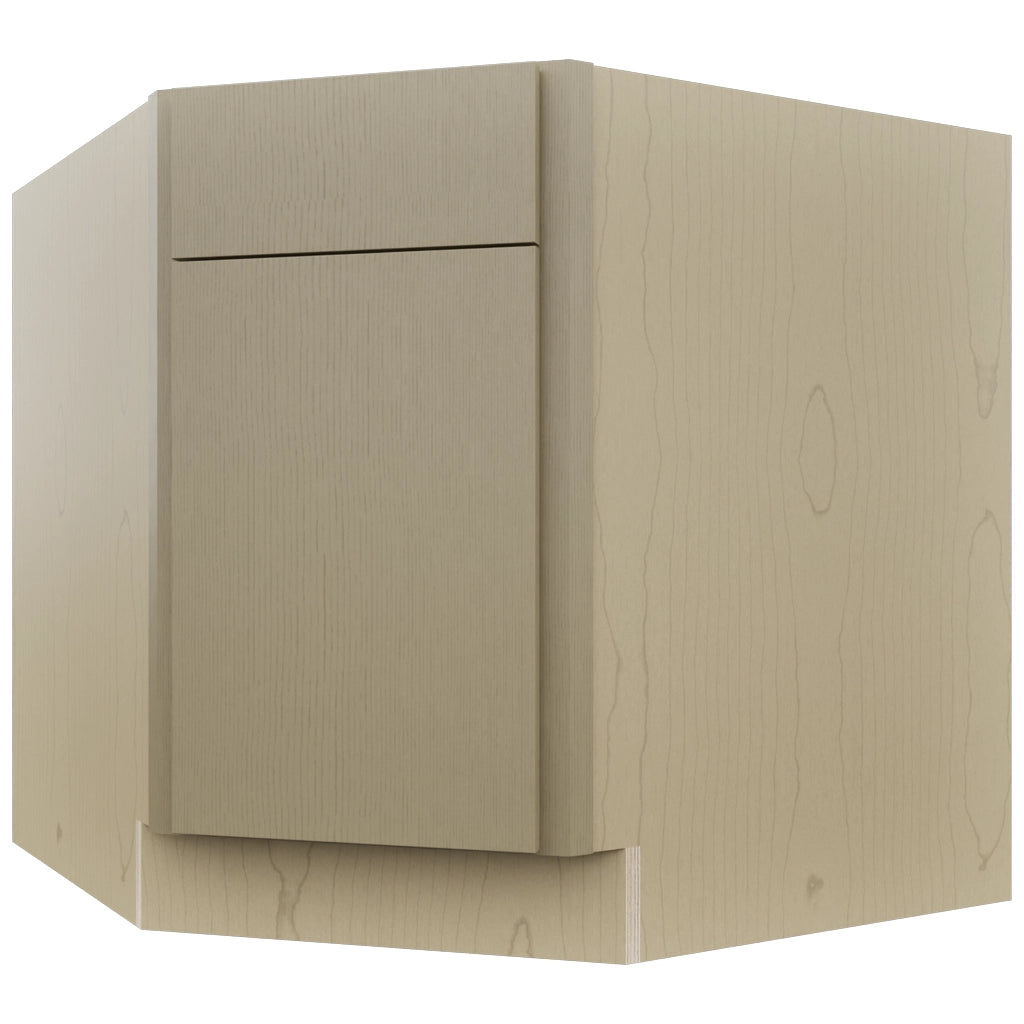 Fabuwood Luxe Desert Oak DSB36 Base Corner Diagonal Sink Cabinet, Front View