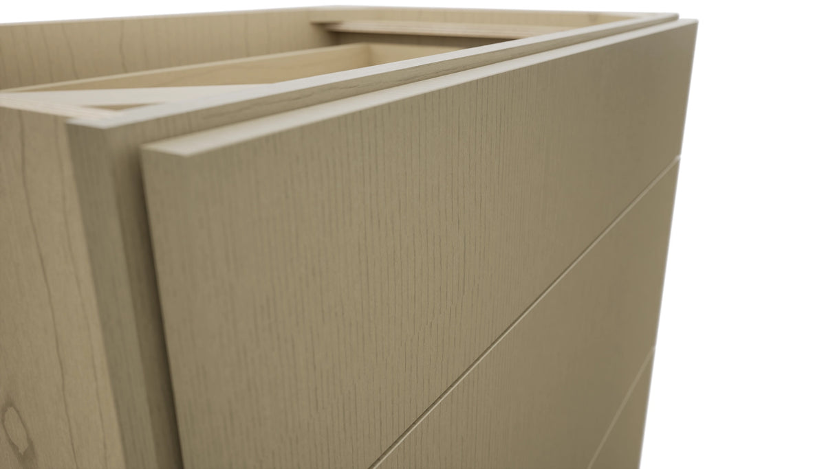 Fabuwood Luxe Desert Oak VDB33-34 Vanity Drawer Cabinet, Detail View
