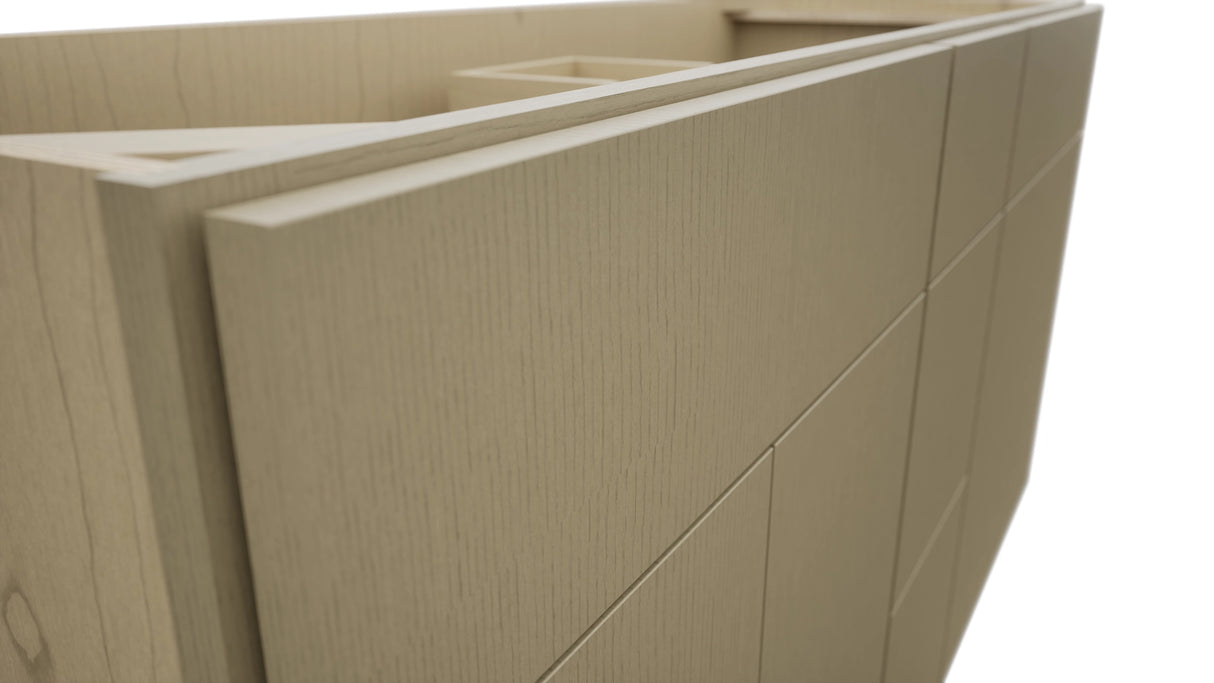Fabuwood Luxe Desert Oak VSD60DOUBLE Vanity Combo Cabinet, Detail View