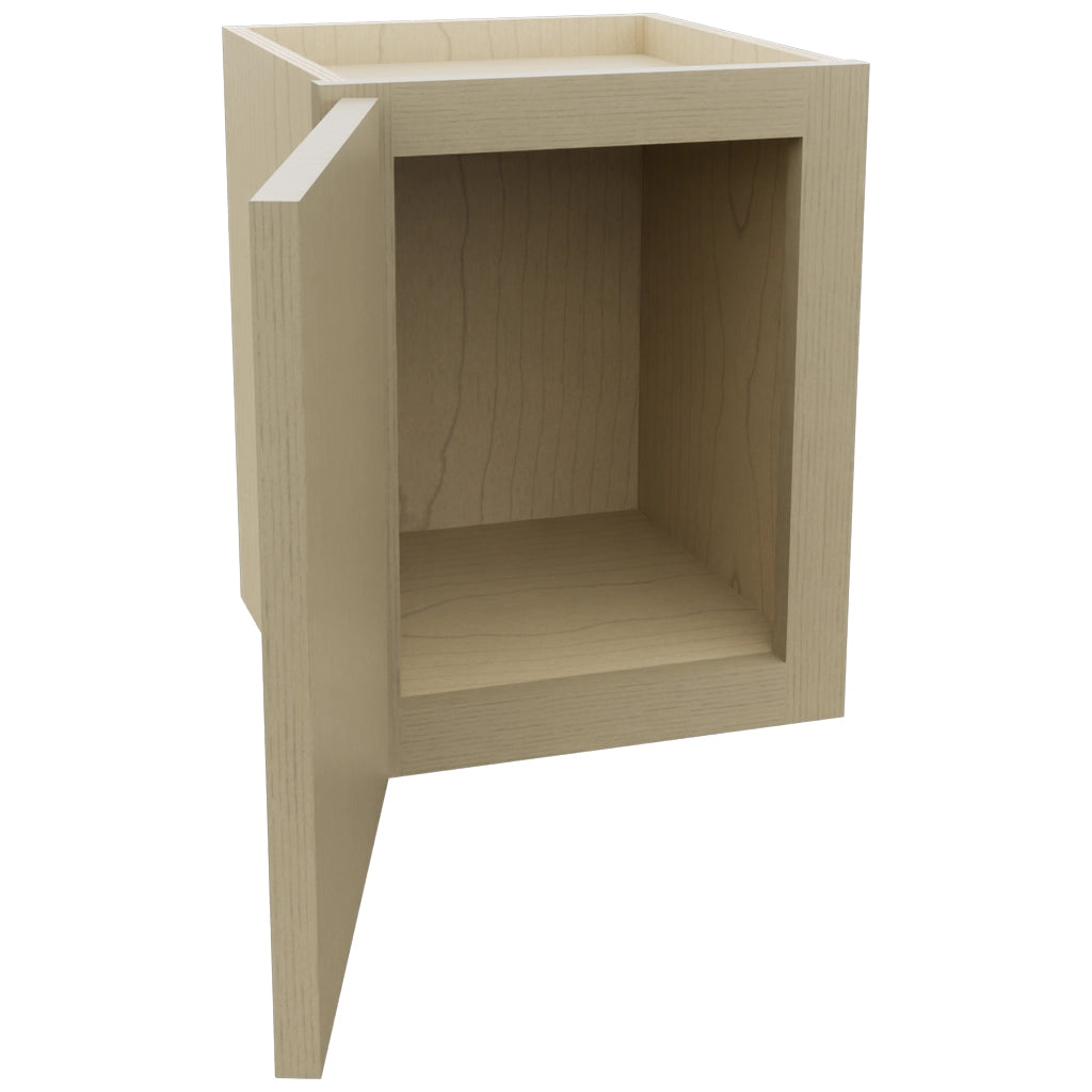 Fabuwood Luxe Desert Oak W1215 Wall Standard Cabinet, Open View
