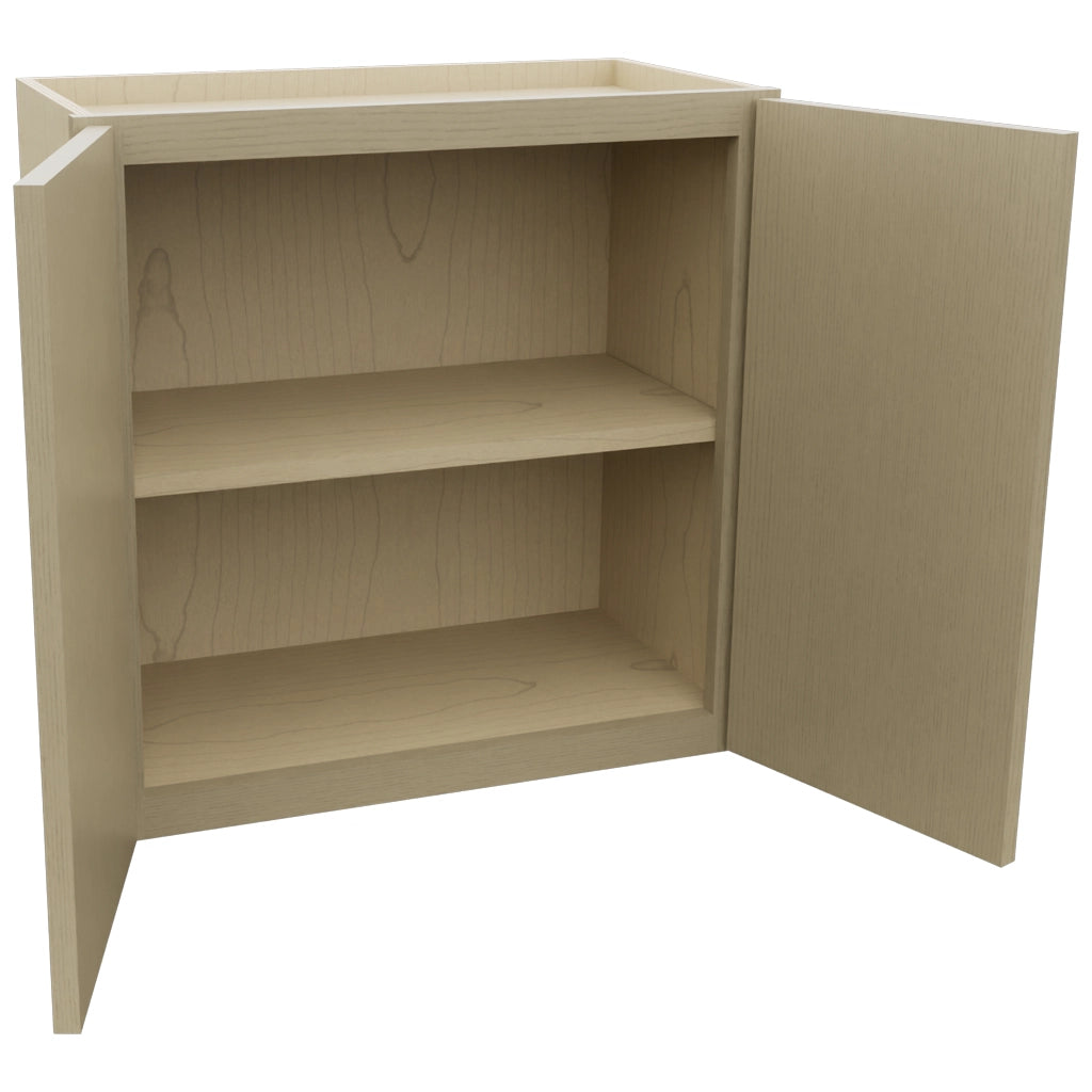 Fabuwood Luxe Desert Oak W2424 Wall Standard Cabinet, Open View