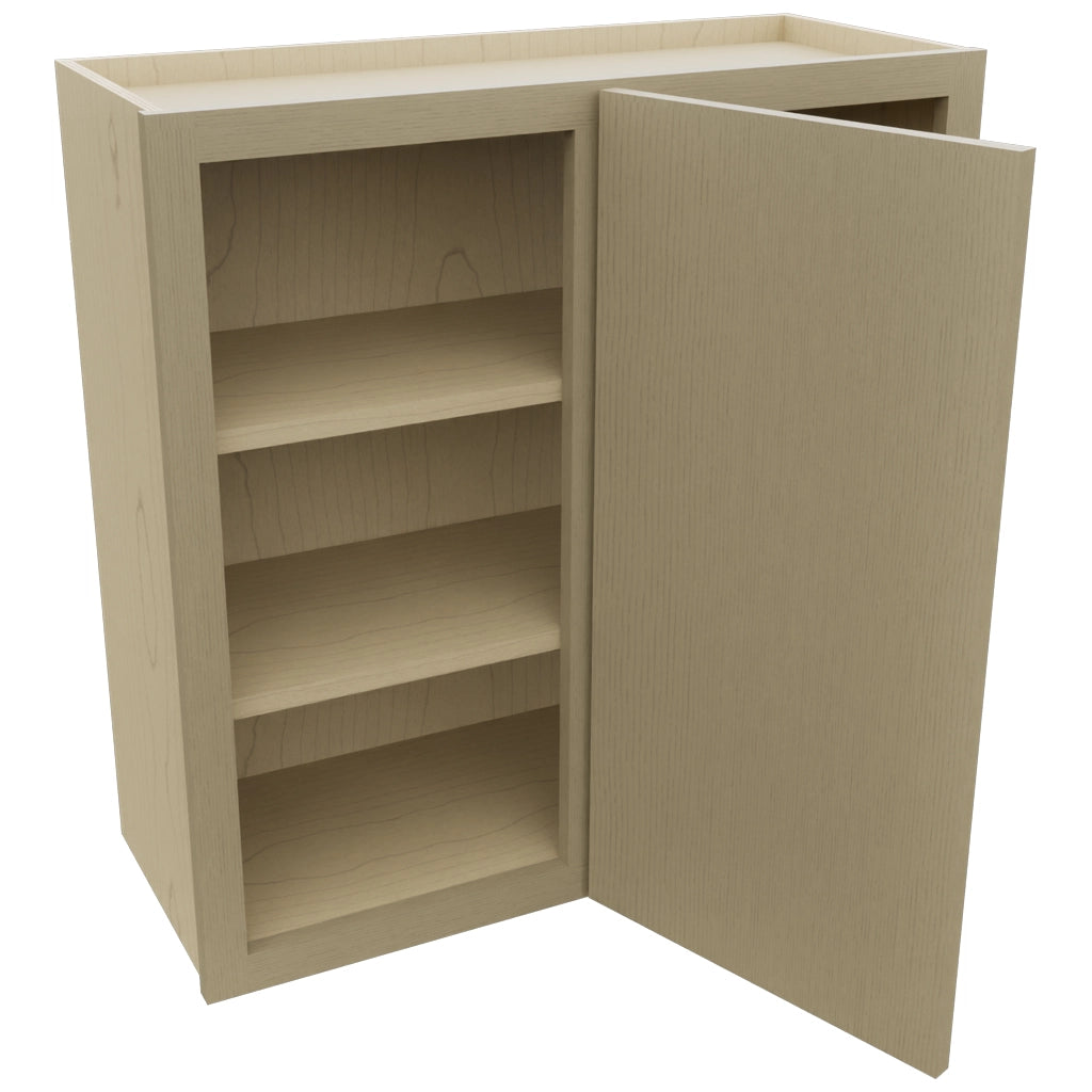 Fabuwood Luxe Desert Oak WBC3030 Wall Corner Blind Cabinet, Open View