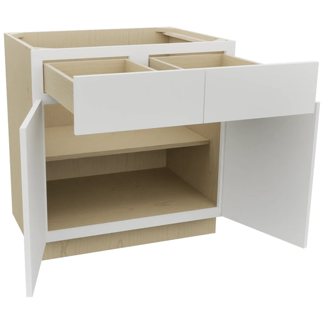 Fabuwood Luxe Frost B33 Base Standard Cabinet, Open View
