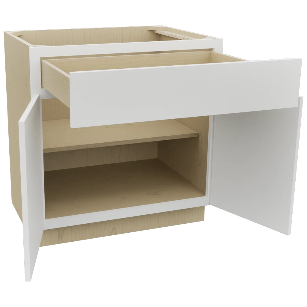 Fabuwood Luxe Frost B33SDF Base Standard Cabinet, Open View
