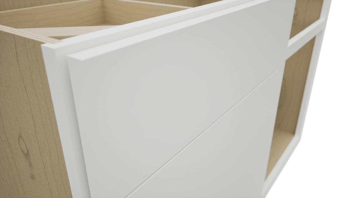 Fabuwood Luxe Frost BLB48/51 Base Corner Blind Cabinet, Detail View