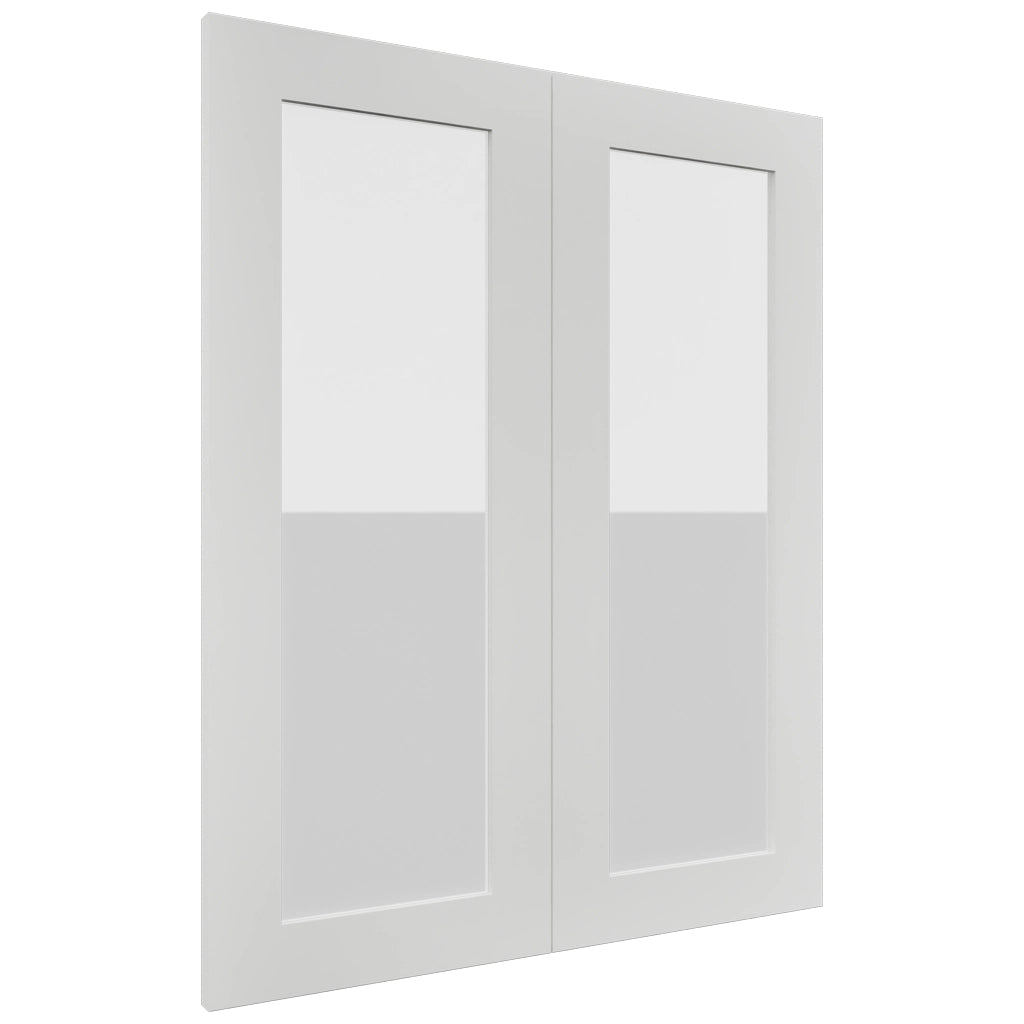 Fabuwood Luxe Frost DS GDW2430 Wall Glass Door, Front View