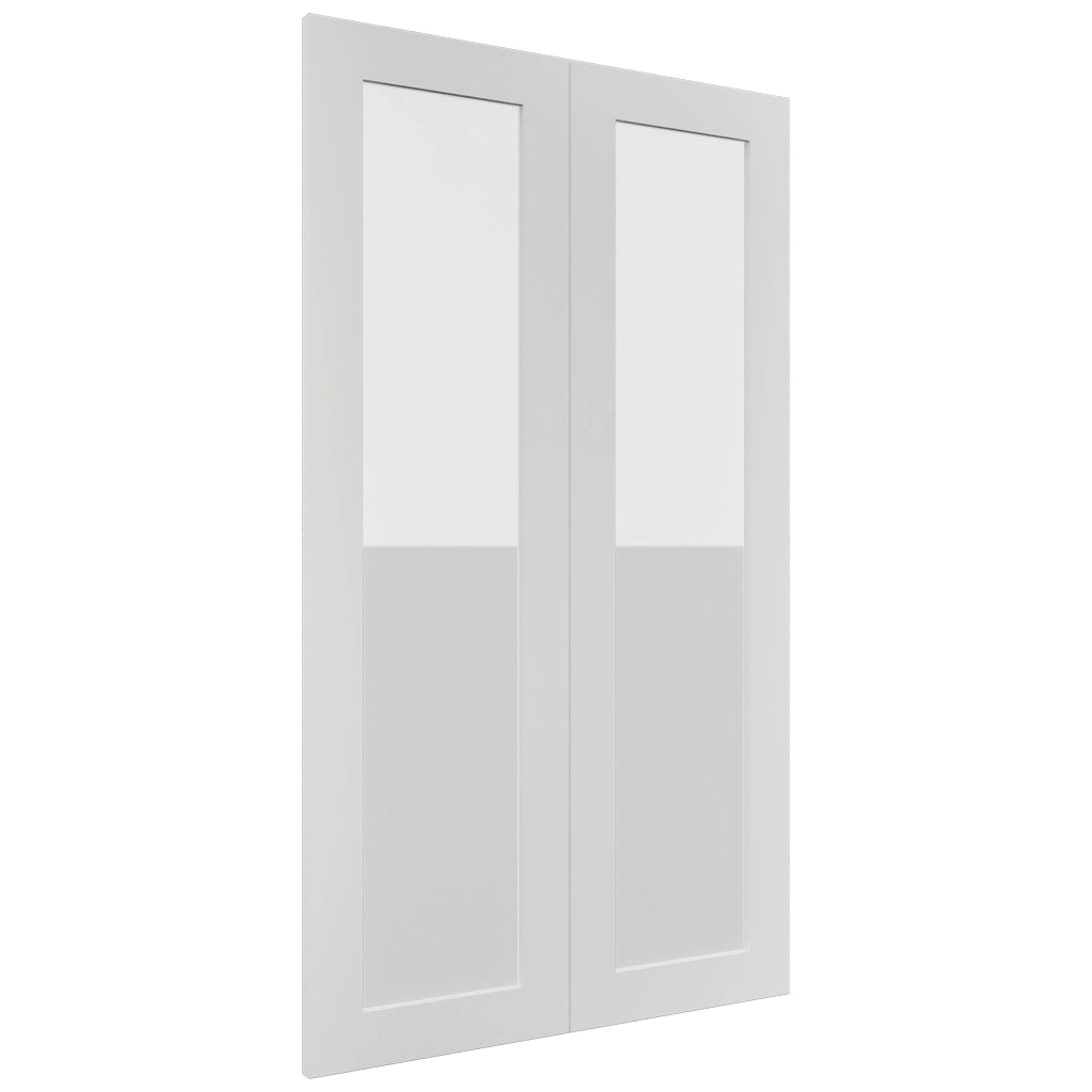 Fabuwood Luxe Frost DS GDW2442 Wall Glass Door, Front View