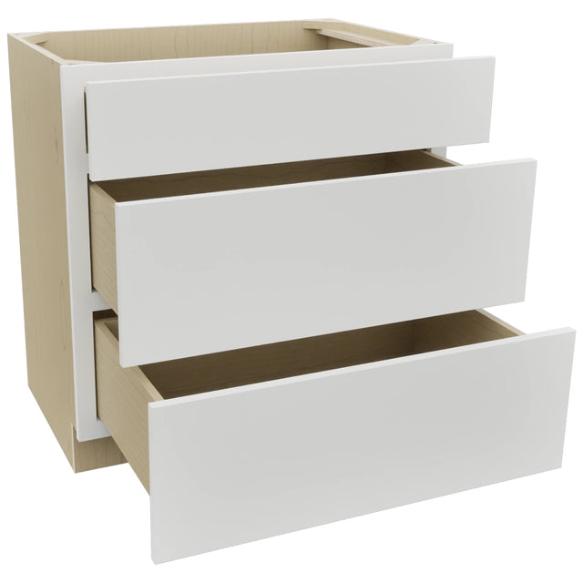 Fabuwood Luxe Frost VDB33-34 Vanity Drawer Cabinet, Open View