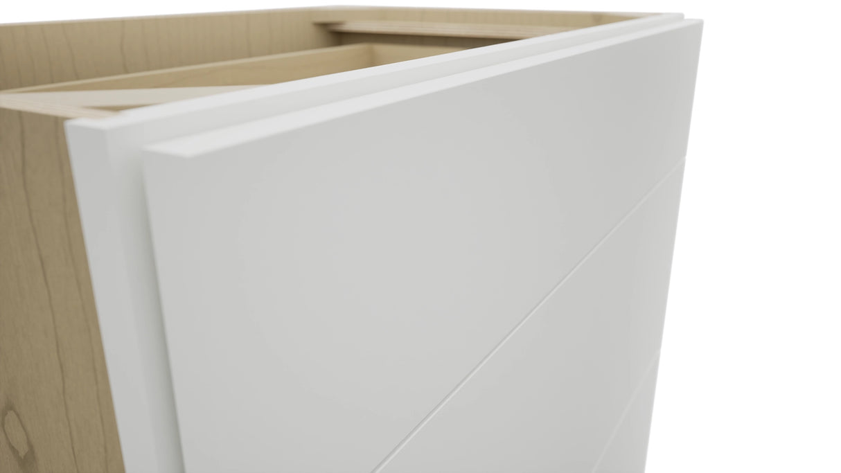 Fabuwood Luxe Frost VDB33-34 Vanity Drawer Cabinet, Detail View