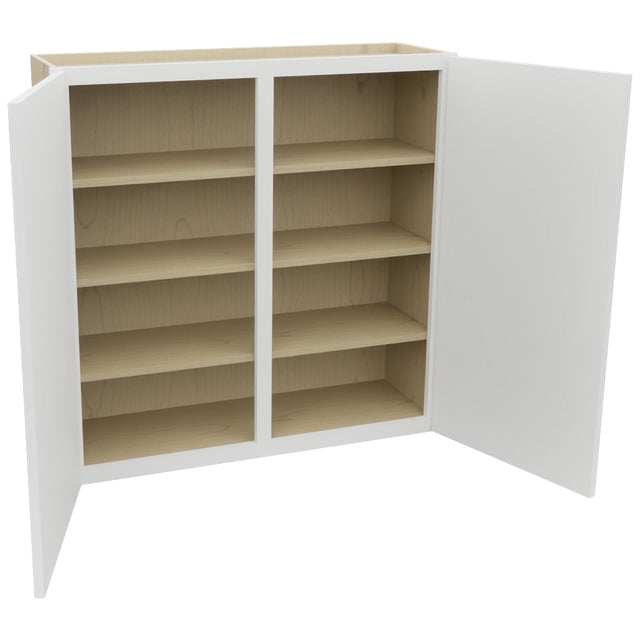 Fabuwood Luxe Frost W3939 Wall Standard Cabinet, Open View