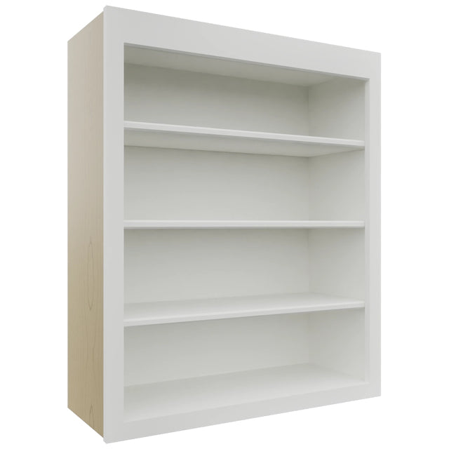 Fabuwood Luxe Frost WOS3036 Wall Open Shelf, Front View