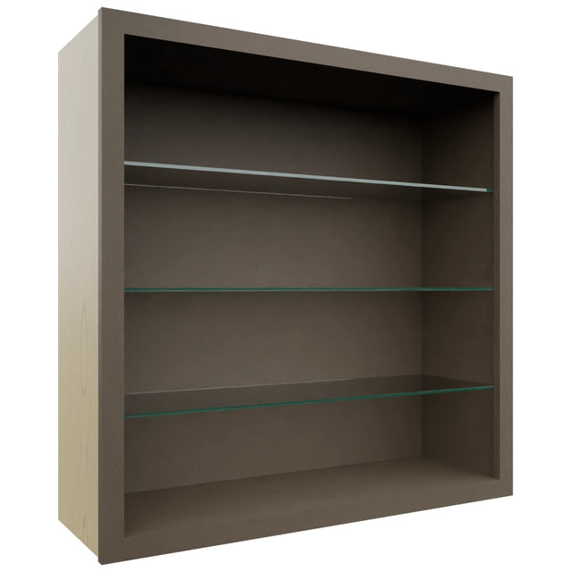 Fabuwood Mocha NDW3636 Wall Standard No Door Cabinet, Front View