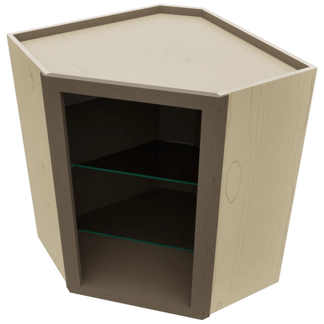 Fabuwood Mocha NDWDC2430 Wall Corner Diagonal No Door Cabinet, Top View