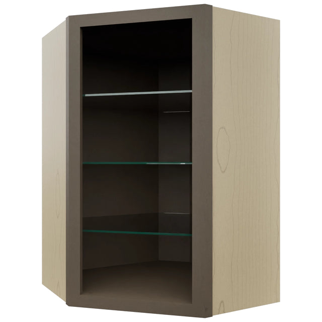 Fabuwood Mocha NDWDC2436 Wall Corner Diagonal No Door Cabinet, Front View