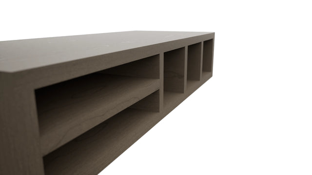 Fabuwood Mocha WO306 Wall Organizer Rack, Detail View