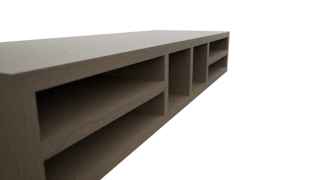 Fabuwood Mocha WO366 Wall Organizer Rack, Detail View