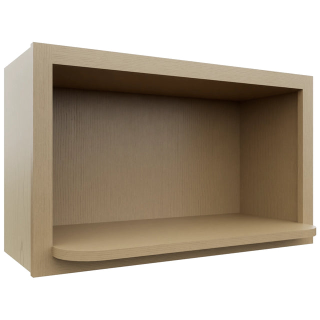 MW3018 ( Wall | Microwave Shelf Cabinet - 3"W X 18"H X 12"D ) | Natural Oak