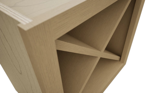 Fabuwood Natural Oak WR18X18 Wall Wine Rack, Detail View