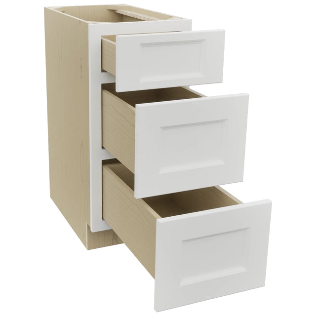 Fabuwood Nexus Frost DB15 Base 3 Drawers Cabinet, Open View