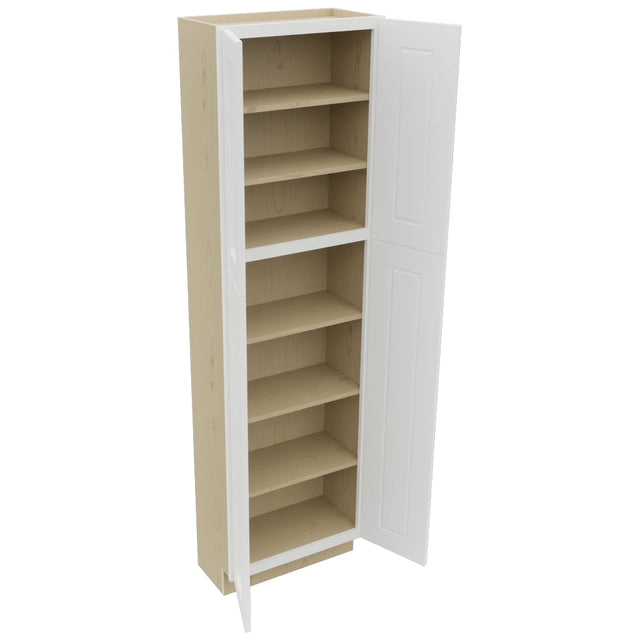 Fabuwood Nexus Frost TP241284 Tall Pantry Cabinet, Open View