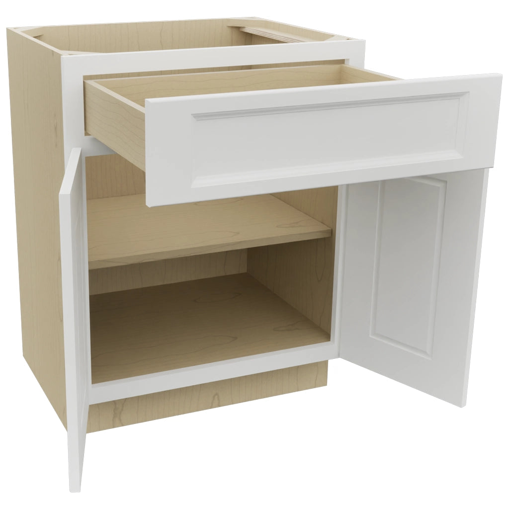 Fabuwood Nexus Frost VB27-34 Vanity Base Standard Cabinet, Open View