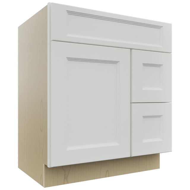 Fabuwood Nexus Frost VSD36DR Vanity Combo Cabinet, Front View