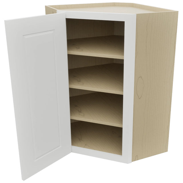 Fabuwood Nexus Frost WDC2436 Wall Corner Diagonal Cabinet, Open View