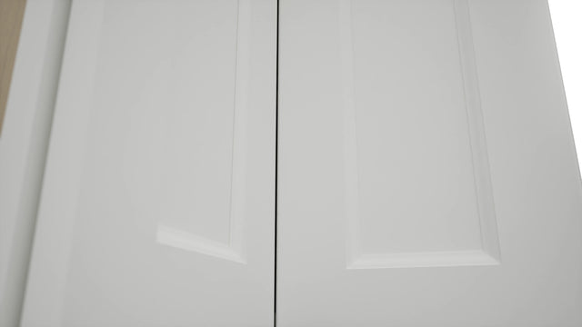 Fabuwood Nexus Frost WPC2442 Wall Corner Pie Cabinet, Detail View