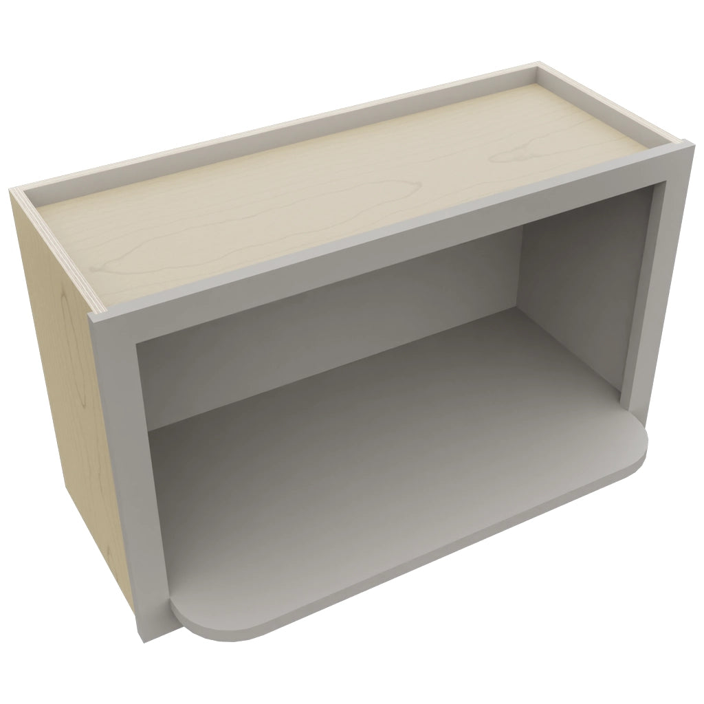 MW3018 ( Wall | Microwave Shelf Cabinet - 3"W X 18"H X 12"D ) | Nickel