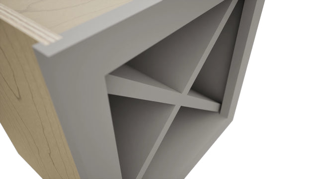 Fabuwood Nickel WR15X15 Wall Wine Rack, Detail View