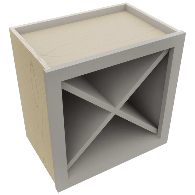 Fabuwood Nickel WR18X18 Wall Wine Rack, Top View